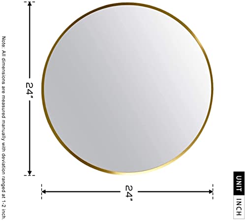 Image of Round Wall Mounting Mirror with Light |Bathroom,Venity and Smart Mirror Size 24X24 inch| LED Mirror 3 Tone (Cool, Natural, Warm).
