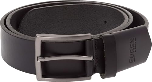 EUREX by Brax Herren Leder Edel Sportiv Gürtel, 02 Black, 95