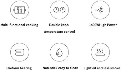 Plancha Eléctrica Portátil Dreamlab 1400W con Olla Shabu Shabu miniatura 7