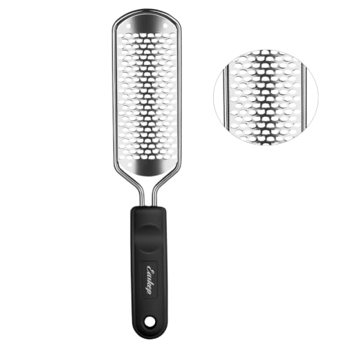 Image of Foot File Foot Scrubber Pedicure - Callus Remover for Feet Easkep Professional Grater Rasp Foot Scraper Corns Callous Removers Cracked Dead Skin Remover for Dry and Wet Feet (Black)