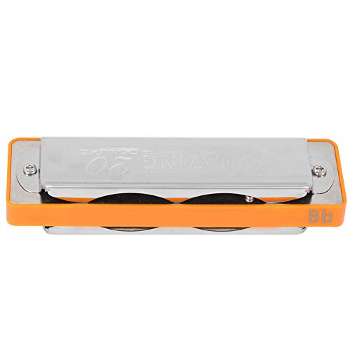 Harmonica Key of Bb 10 Holes Blues Harmonica Mouth Orgue pour la pratique des débutants(Orange) - Les Beatles, Paul McCartney, John Lennon, RIngo Starr, George Harrison Harmonica Key of Bb 10 Holes Blues Harmonica Mouth Orgue pour la pratique des débutants(Orange) – Image 3