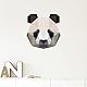 Ambiance Wandtattoo, selbstklebend, für Schlafzimmer, Kinderzimmer und Wohnzimmer, Origami-Panda, 100 x 95 cm