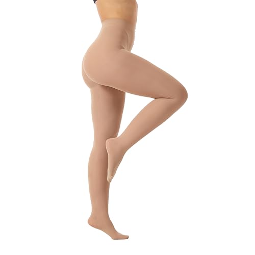 Image of Frola Semi Opaque Tights for Women 40 Denier Matte Solid Color Pantyhose Soft Stockings Nylons Under Dress