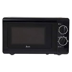 Avanti MM07V1B Microwave Oven 700-Watts Compact Mechanical with 5 Power Settings, Defrost, Full Range Temperature Control and Glass Turntable, 0.7 cu ft, Black
