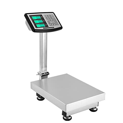 Báscula digital hasta 300kg con pantalla LCD y plataforma acero inoxidable