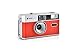 Agfa AG603001 Photo Analogue 35 mm Photo Camera Red Set (Film + Battery)