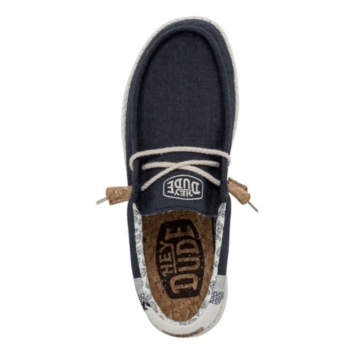 Image of HEYDUDE Men's Wally Linen | Men's Loafers | Men's Slip On Shoes | Comfortable & Light-Weight