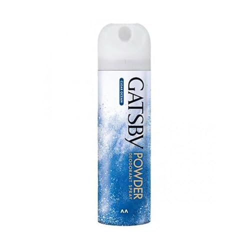 Image of Gatsby Japan's No. 1 Powder Deodorant Bodyspray - Clear Ocean, 130g | Long Lasting Freshness | Fresh and Clear Marine Fragrance | Deo for Men