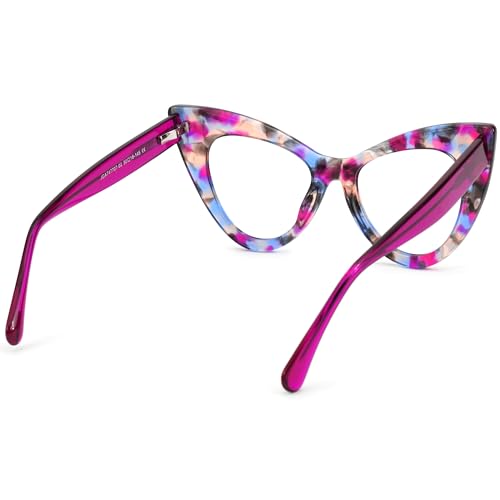 Image of Zeelool Retro Cat Eye Blue Light Blocking Glasses ZJGA747707-02B Purple