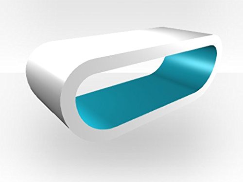 White Outer Oddball Coffee Table - Teal Gloss Inner