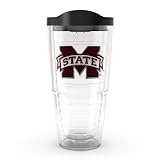 Tervis Made in USA Double Walled Mississippi State University Bulldogs Insulated Tumbler Cup Keeps Drinks Cold & Hot, 24oz, Primary Logo