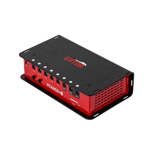 Gator Cases Guitar Effects Pedal Power with 8 Isolated Outputs | Maximum Output Current: 1600mA...