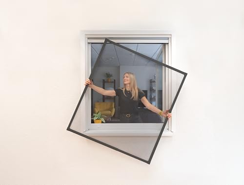 Schellenberg 70477 Fliegengitter-Teleskoprahmen Click & Protect, max. 130 x 140 cm, anthrazit