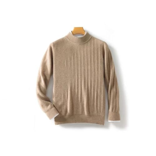Men's Round Neck Knitted Pullover Sweater Winter 100% Merino Wool Cashmere Sweater Business Casual Warm Top2