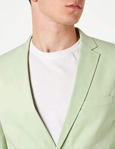 JACK & JONES Men's Jprfranco Check Blazer Suit Jacket, Celadon Green/Fit:Super Slim fit, 36R