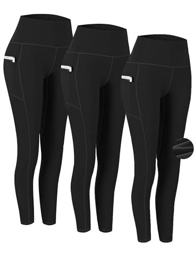 Fengbay 2 Pack High Waist Yoga Pants with Pockets Workout Leggings Women