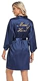 Photo Gallery pengee kimono corto da donna morbido abito da sposa damigella d onore abiti per festa di nozze abiti da sposa per prepararsi, blu, taglia unica Photo Gallery pengee kimono corto da donna morbido abito da sposa damigella d onore abiti per festa di nozze abiti da sposa per prepararsi, blu, taglia unica
