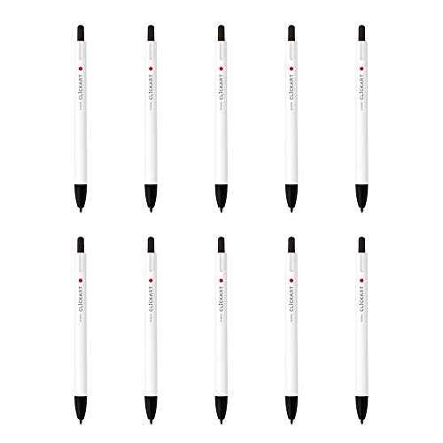 Amazon.co.jp: ゼブラ 水性ペン クリッカート 黒 10本 B-WYSS22-BK