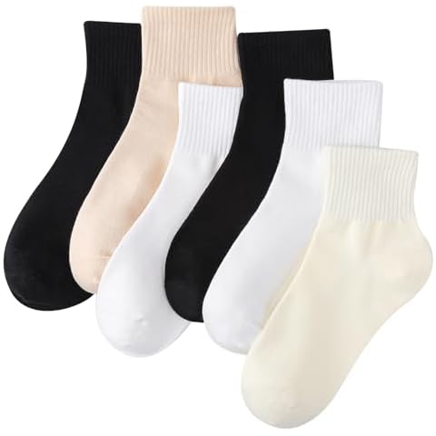 Radsocken 6 Pairs Cotton Athletic Socks Cover