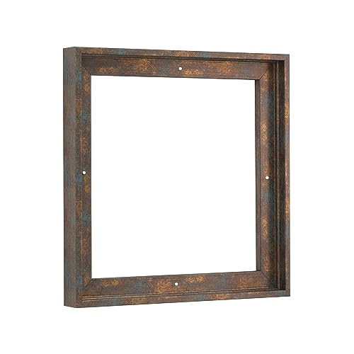 Pixy Canvas Floater Frame 22x22 for 3/4 (0.75) inch Deep Canvas Paintings/Canvas Prints/Wood Canvas Panels/Wall Art/Wall Decor/Home Decor/Artwork (Rusty Blue, 22 x 22 inch, Square)