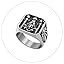 a: Square Masonic Ring-Silver