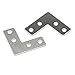 Pxyelec 4 Holes Angle Plate Corner Brace Flat L Shape Repair Bracket Connector Fixing Repair Plated Joint Bracket Wooden Furniture Fixture Protector 40mm x 40mm / 1.57 x 1.57 inch, Pack of 20