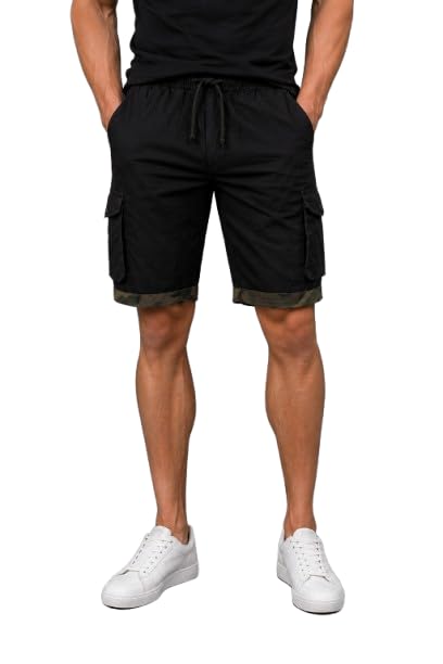 SOGNARE Men's Utility Cargo Shorts || Multi-Pocket Casual Wear || Premium Cotton Fabric || Durable Useful Shorts for Travel & Dailywear-picture-19