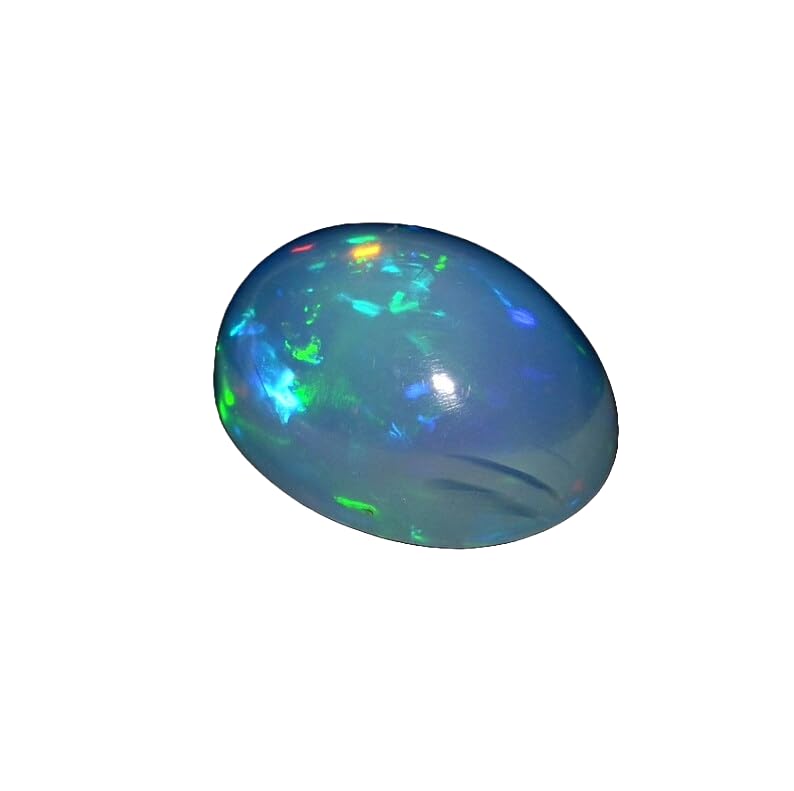 Opale éthiopienne 10 x 8 x 5 mm cabochon ovale naturel multi feu pour fabrication bijoux