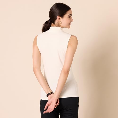 Amazon Essentials Women's Mock-Neck Slim-Fit Rib-Knit Sleeveless Top, Pack of 23