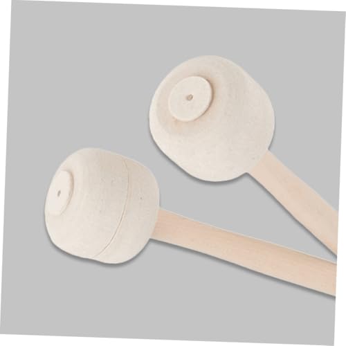 GALPADA 2 piezas de baquetas para bombo sin graves, con mango de madera y cabeza de fieltro, para percusión, práctica de banda y producción de sonido suave miniatura 4