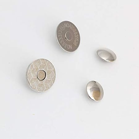 Amazon Co Jp 両面カシメ式 マグネットホック マグネットボタン レザークラフト 材料 金具 10組セット 18mm シルバー ホビー