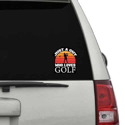 Image of Funny Golf Stickers - 5 Inch Waterproof Vinyl Decals - Choose from 10 Humorous Designs - Perfect for Cars, Golf Carts, Laptops, Windows, Bumpers & More (Loves Golf)