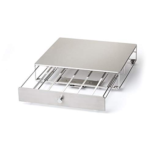 Nifty Coffee Pod Drawer – Stainless-Steel, Compatible With K-Cups, 36 Pod Pack Holder, Rolling Drawer, Under Coffee Pot Storage Sliding Drawer, Home Kitchen Counter Organizer #TOP6