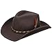 Price comparison product image Stetson Hackberry Western Hat Men - Wool Cowboy Felt with Leather Trim Summer-Winter - XL (60-61 cm) Brown