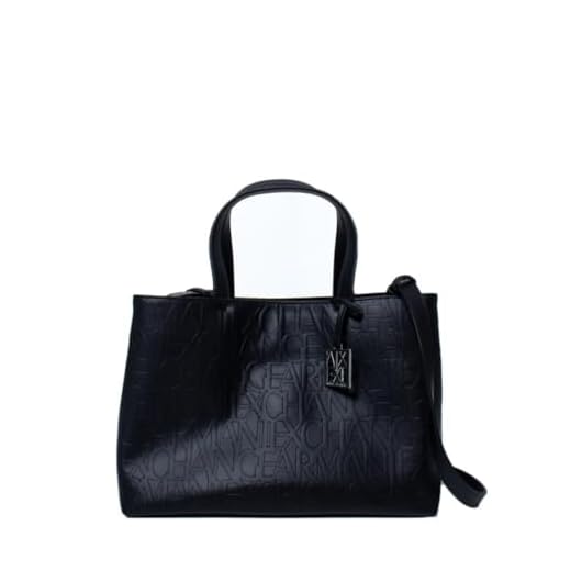 Armani Exchange Liz-Medium Open Shopping, Tracolla Donna, Nero, Einheitsgröße