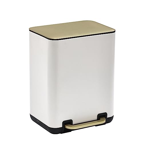 Caneca de basura rectangular 6 litros con pedal