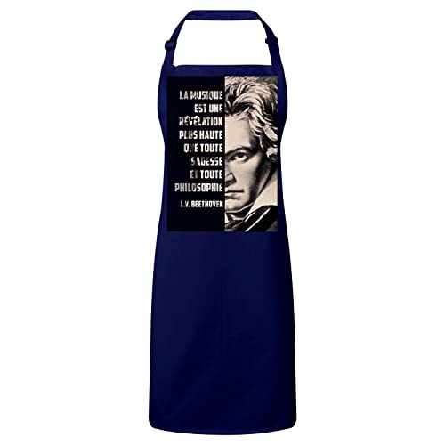 Tablier cuisine original musique Beethoven : cadeau idéal pour amateurs d'art et de piano