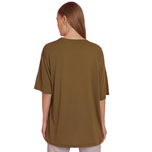 Image of Mack Jonney Printed Round Neck Cotton Regular Fit Oversize Half Sleeves Tshirt for Women(Pack of 3)-MACK631093