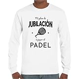 the Fan Tee Camiseta de Adulto de Manga Larga de Hombre Deportes Padel Divertida Regalo 001 XL