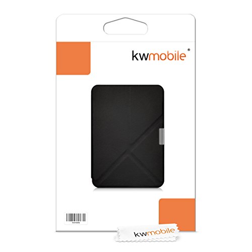 kwmobile Hülle kompatibel mit Tolino Vision 1/2 / 3/4 HD Hülle - Kunstleder Case - eReader Schutzhülle - Cover Schwarz