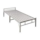 【Marco de cama plegable】 Levántese para tirar hacia afuera al desplegar, Contraiga para presionar el botón con la mano al plegar.