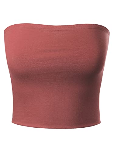 MixMatchy Women's Casual Strapless Basic Sexy Tube Top