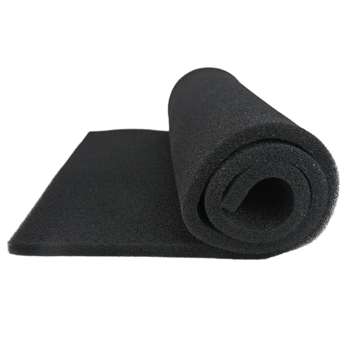Hosrivae Range Black Sheet - Purificadores de aire absorbentes de aire de 1 m de grasa y olor sin BPA, espuma de esponja cortada a medida, almohadilla de filtro de aire de carbón activado para