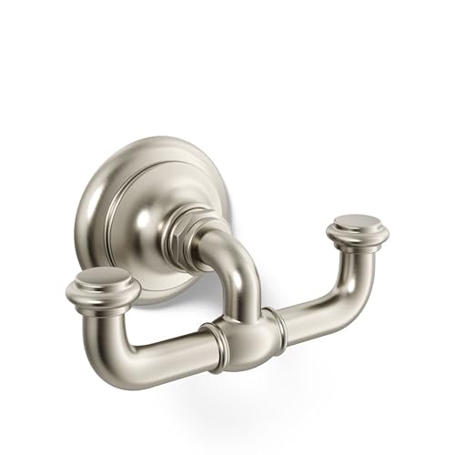 Kohler 72572-BN Artifacts® Double Robe Hook, Vibrant Brushed Nickel