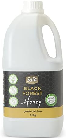 Safa Black Forest Honey | Organic Honey Raw Unprocessed Forest Honey | 100% Pure Natural Honey | Energy Boost & Immune Support for Adults & Kids | Raw Unpasteurized for Maximum Potency 3 kg Value Pack