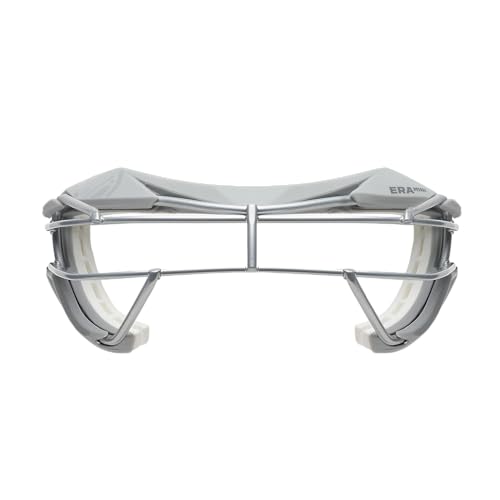 City Sports Maverik Era Mini Girls\' Lacrosse Goggles – Carbon Steel Mask, Double Vision Bars & Comfortable Silicone Liner (GREY)