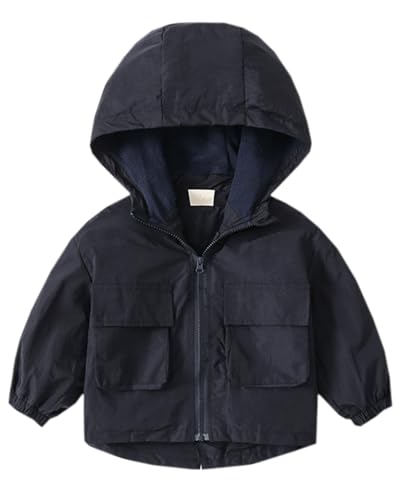 Cromoncent Kids Boy's Casual Military Jacket Outerwear with Hood