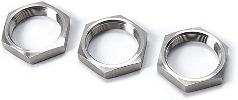 5Pcs/Set Hex Lock Nut Pipe Fitting M8 M10 M12 M14 M16 M18 M20 M22 M24 M25 M27 M30 Pitch 1 1.5mm Metric Female 304 Stainless Steel (Size : M30x1.5mm(S36 H10))