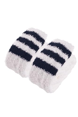 Image of CutiePlusU Womens Thigh High Fuzzy Socks Coral Fleece Over Knee High Sock - 1 Pair