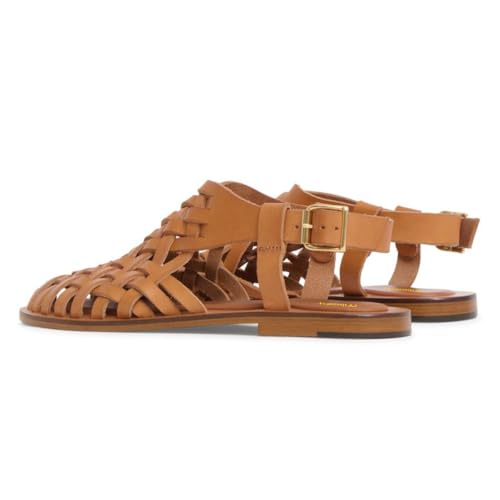 Milooey shoes Women's Square Toe Flats Low Heel Ankle Buckled Strap Backless Casual Comfy Woven Shoes Size 4-16 US3